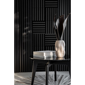 Wooden wall panel 2700 x 300mm (Black-Matte black)